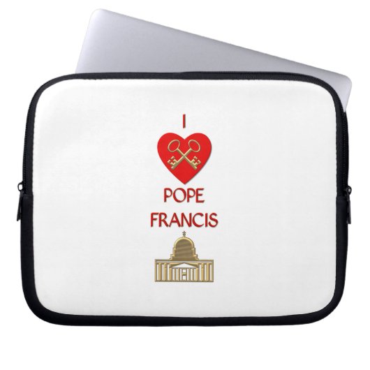 I Liebe Pope Francis Laptopschutzhülle (Vorderseite)