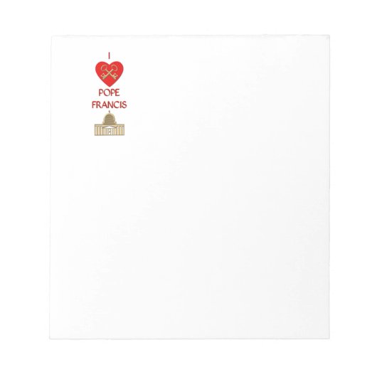 I Liebe Pope Francis Notizblock (Vorderseite)