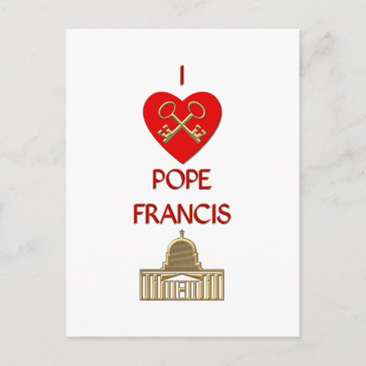 I Liebe Pope Francis Postkarte (Vorderseite)