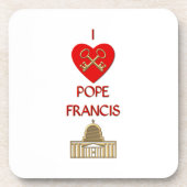 I Liebe Pope Francis Untersetzer (Vorderseite)