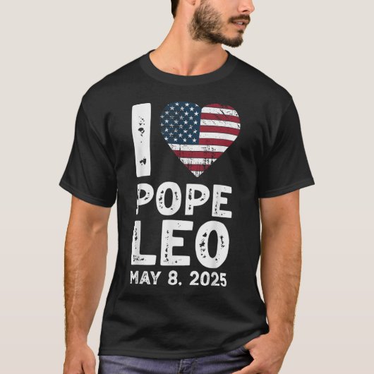 I Liebe Pope Leo T-Shirt (Vorderseite)