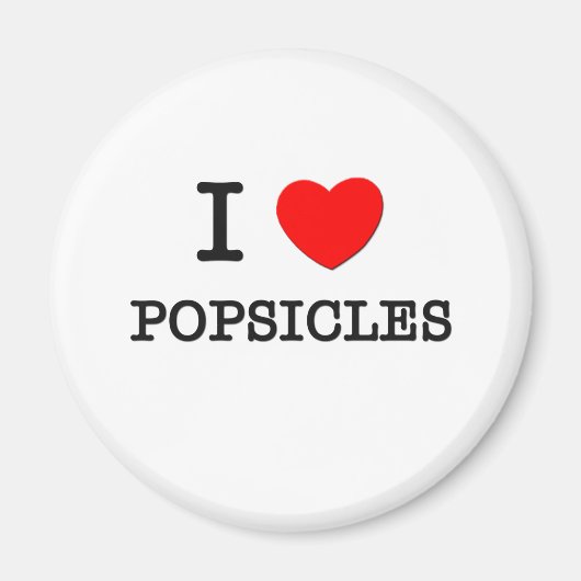 I Liebe Popsicles Magnet (Vorne)