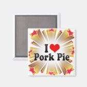 I Liebe Pork Pie Magnet (Vorderseite/Rückseite)