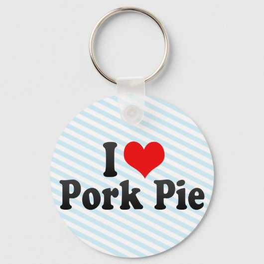 I Liebe Pork Pie Schlüsselanhänger (Vorderseite)
