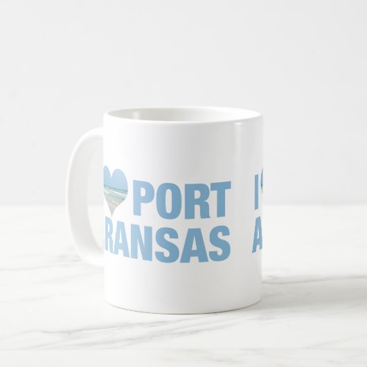 I Liebe Port Aransas Kaffeetasse (Vorderseite Links)