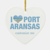 I Liebe Port Aransas Keramik Ornament (Vorne)