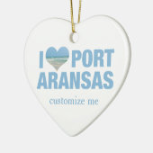 I Liebe Port Aransas Keramik Ornament (Links)