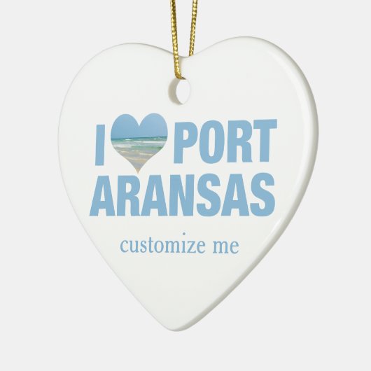 I Liebe Port Aransas Keramik Ornament (Links)
