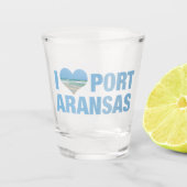 I Liebe Port Aransas Niedlich Texas Beach Urlaub Schnapsglas (Vorderseite)