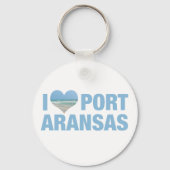 I Liebe Port Aransas Schlüsselanhänger (Vorderseite)