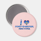 I Liebe Port Chester, New York Magnet (Vorderseite/Rückseite)