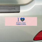 I Liebe Portland, PA Autoaufkleber (Auf Auto)
