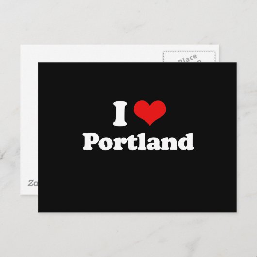 I LIEBE PORTLAND POSTKARTE (Vorne/Hinten)