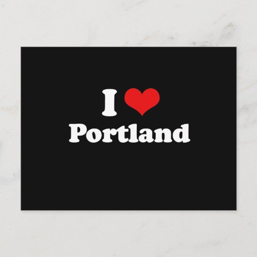 I LIEBE PORTLAND POSTKARTE (Vorderseite)