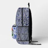 I Liebe Portugal Blue Tiles Backpack Bedruckter Rucksack (Rechts)