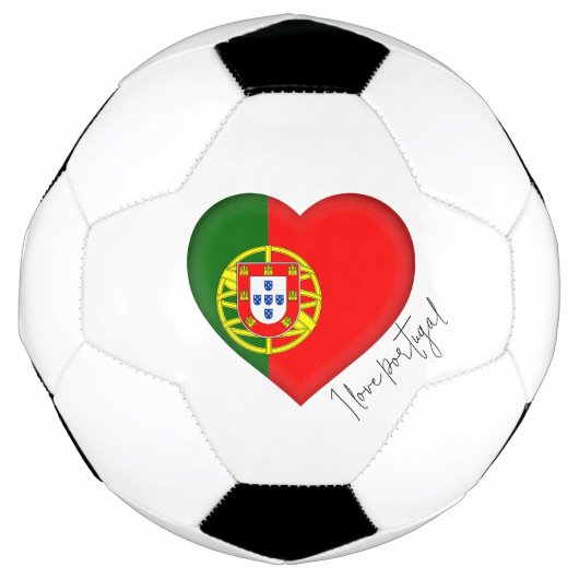 I Liebe Portugal Flaggenfarben Herzfußball Fußball (Vorderseite)