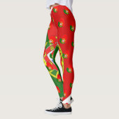 I Liebe Portugal Portugiesische Flaggenfarben Funn Leggings (Links)