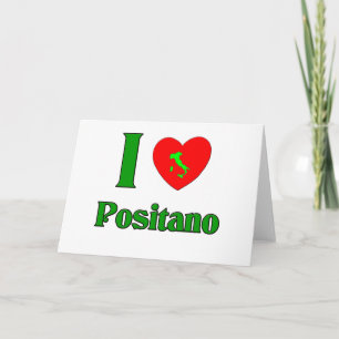 I Liebe Positano Italien Feiertagskarte