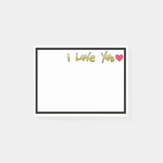 I Liebe Post-it Klebezettel (Vorderseite)