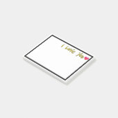 I Liebe Post-it Klebezettel (angewinkelt)