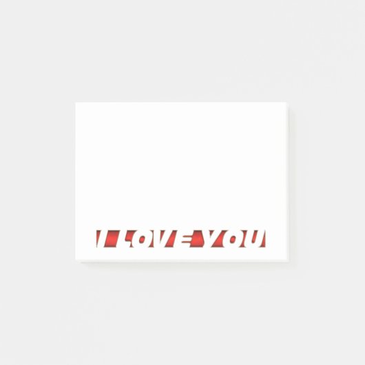 I Liebe Post-it Klebezettel (Vorderseite)