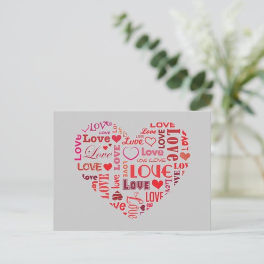 I LIEBE POSTKARTE (Stehend Vorderseite)