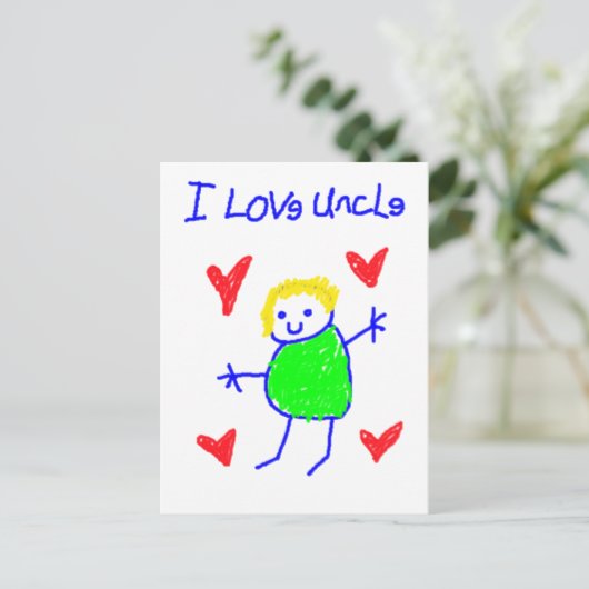 I LIEBE POSTKARTE (Stehend Vorderseite)