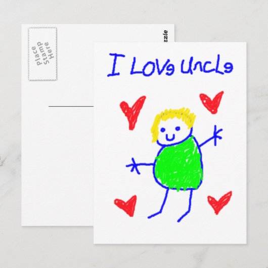 I LIEBE POSTKARTE (Vorne/Hinten)