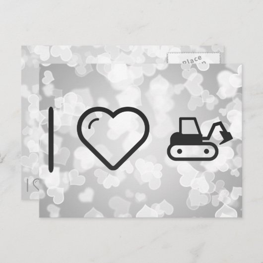 I LIEBE POSTKARTE (Vorne/Hinten)