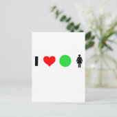 I LIEBE POSTKARTE (Stehend Vorderseite)
