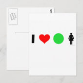I LIEBE POSTKARTE (Vorne/Hinten)