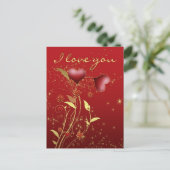 I Liebe Postkarte - Effekt mit Postkarte (Stehend Vorderseite)