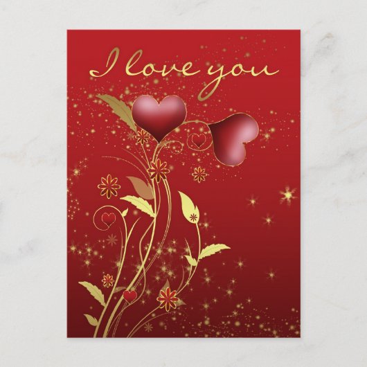 I Liebe Postkarte - Effekt mit Postkarte (Vorderseite)