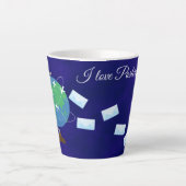 I Liebe Postüberqueren - Latte Tasse (Vorderseite)