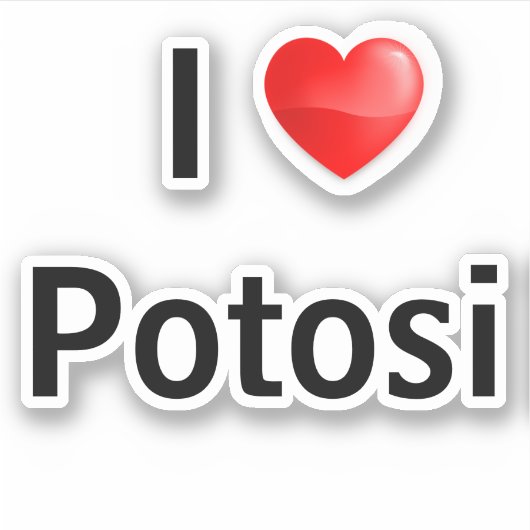 I Liebe Potosi Aufkleber (Vorderseite)