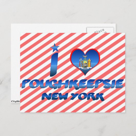 I Liebe Poughkeepsie, New York Postkarte (Vorne/Hinten)