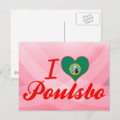 I Liebe Poulsbo, Washington Postkarte (Vorne/Hinten)