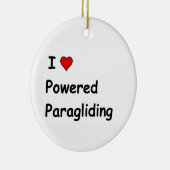 I Liebe Powered Paragliding Keramik Ornament (Rechts)