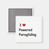I Liebe Powered Paragliding Magnet (Vorderseite/Rückseite)