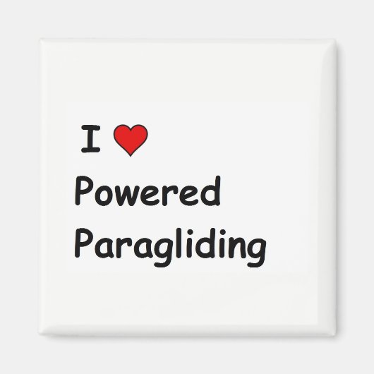 I Liebe Powered Paragliding Magnet (Vorne)