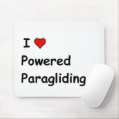 I Liebe Powered Paragliding Mousepad (Mit Mouse)