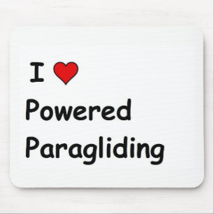 I Liebe Powered Paragliding Mousepad