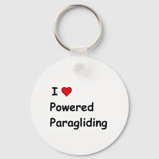 I Liebe Powered Paragliding Schlüsselanhänger (Vorderseite)