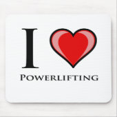 I Liebe Powerlifting Mousepad (Vorne)