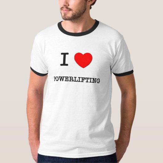 I Liebe Powerlifting T-Shirt (Vorderseite)