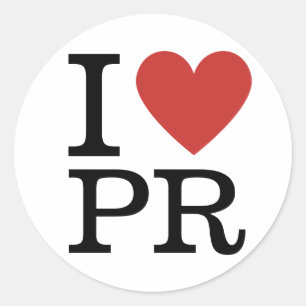 I ❤️ Liebe PR (für Mitarbeiter) KUNSTBAR Runder Aufkleber