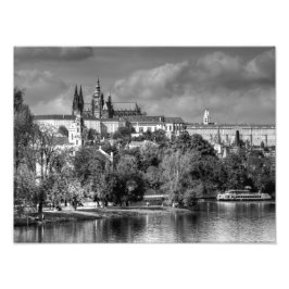 I Liebe Prag, in Schwarzweiß Fotodruck