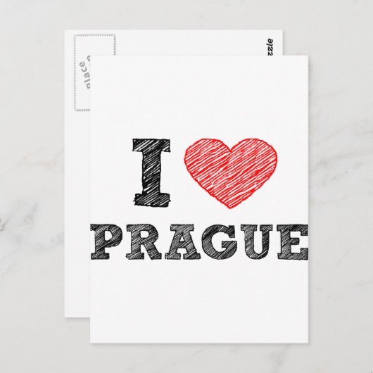 I Liebe Prag Postkarte (Vorne/Hinten)