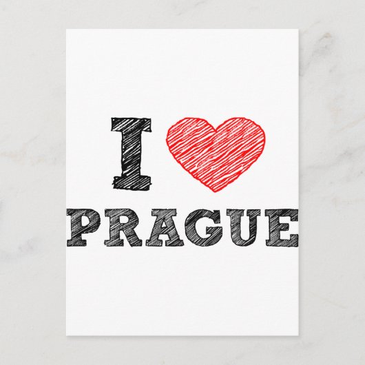 I Liebe Prag Postkarte (Vorderseite)