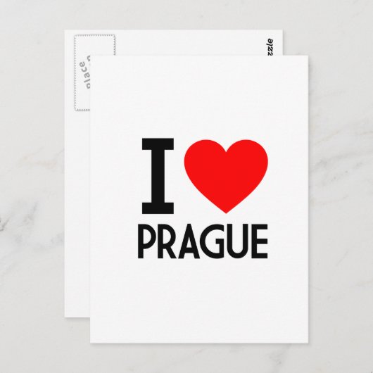 I Liebe Prag Postkarte (Vorne/Hinten)